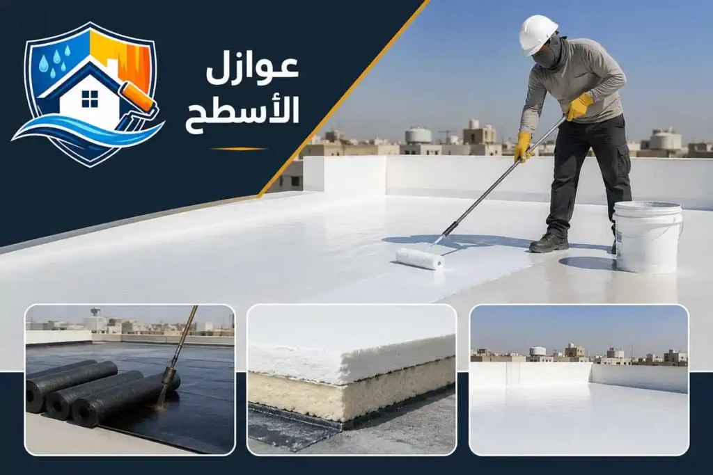 عوازل أسطح الدمام | أفضل شركة عزل مائي وحراري بضمان يصل إلى 10 سنوات
